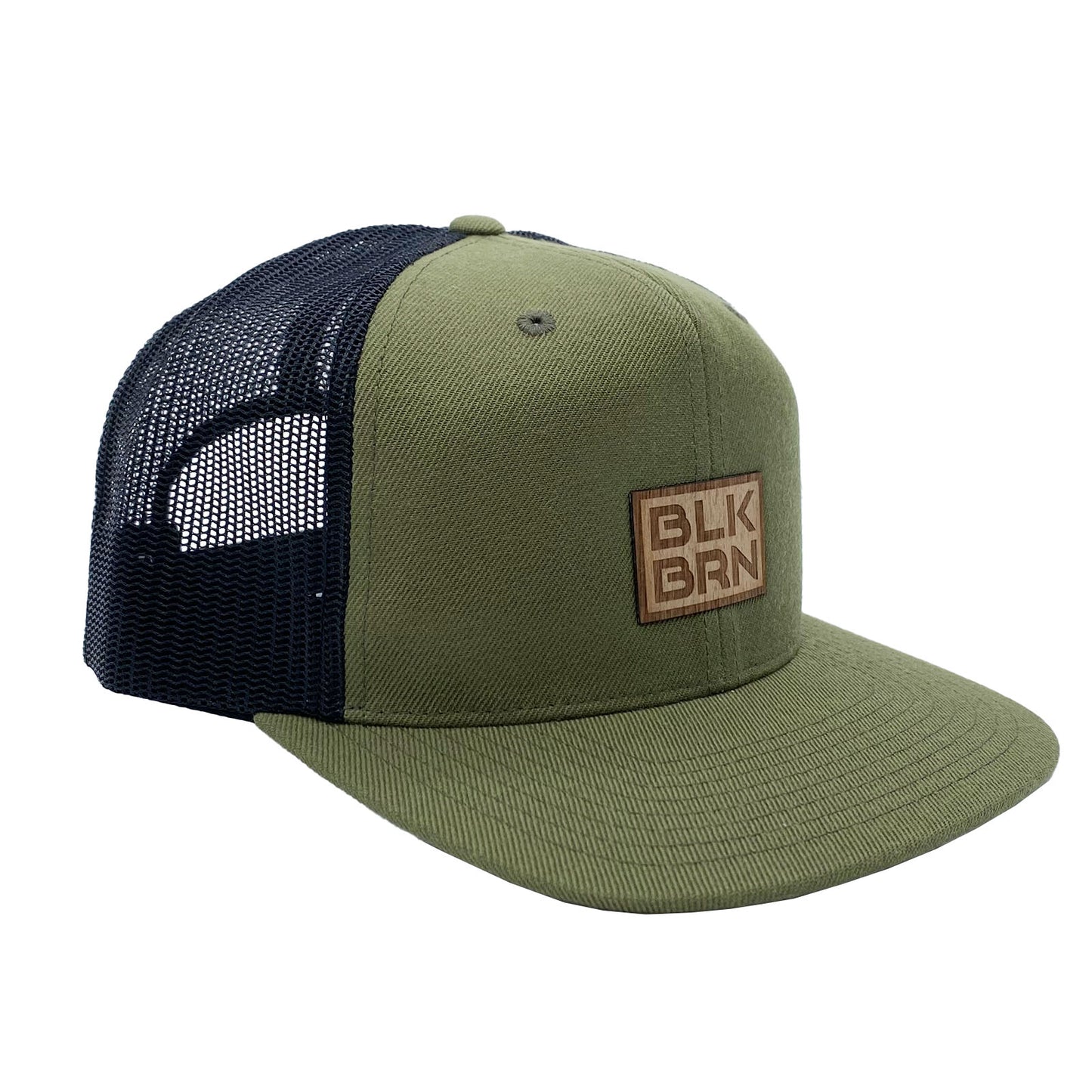 Hybrid Flat bill, Real Walnut, Loden