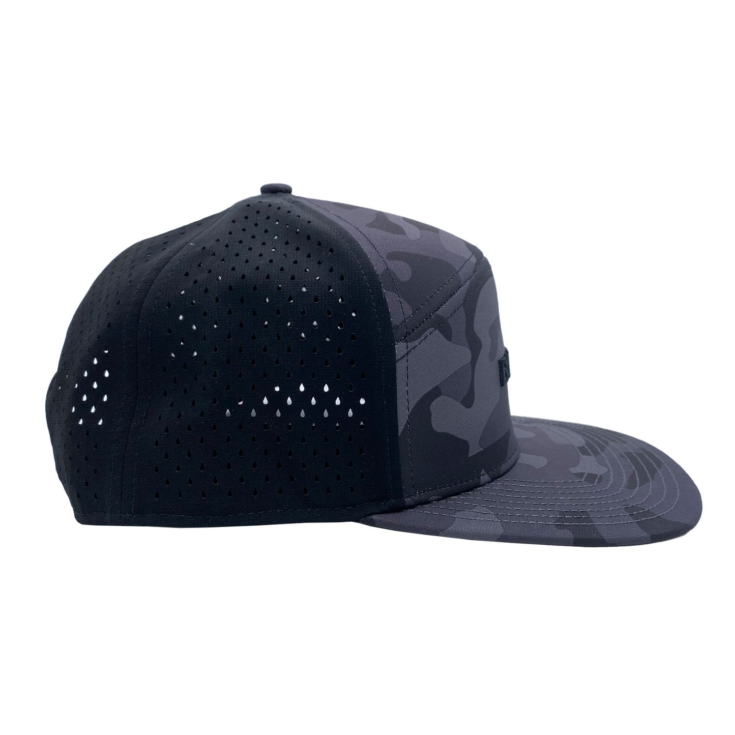 Water Repellent, 3D Flat Bill, Camo/Black