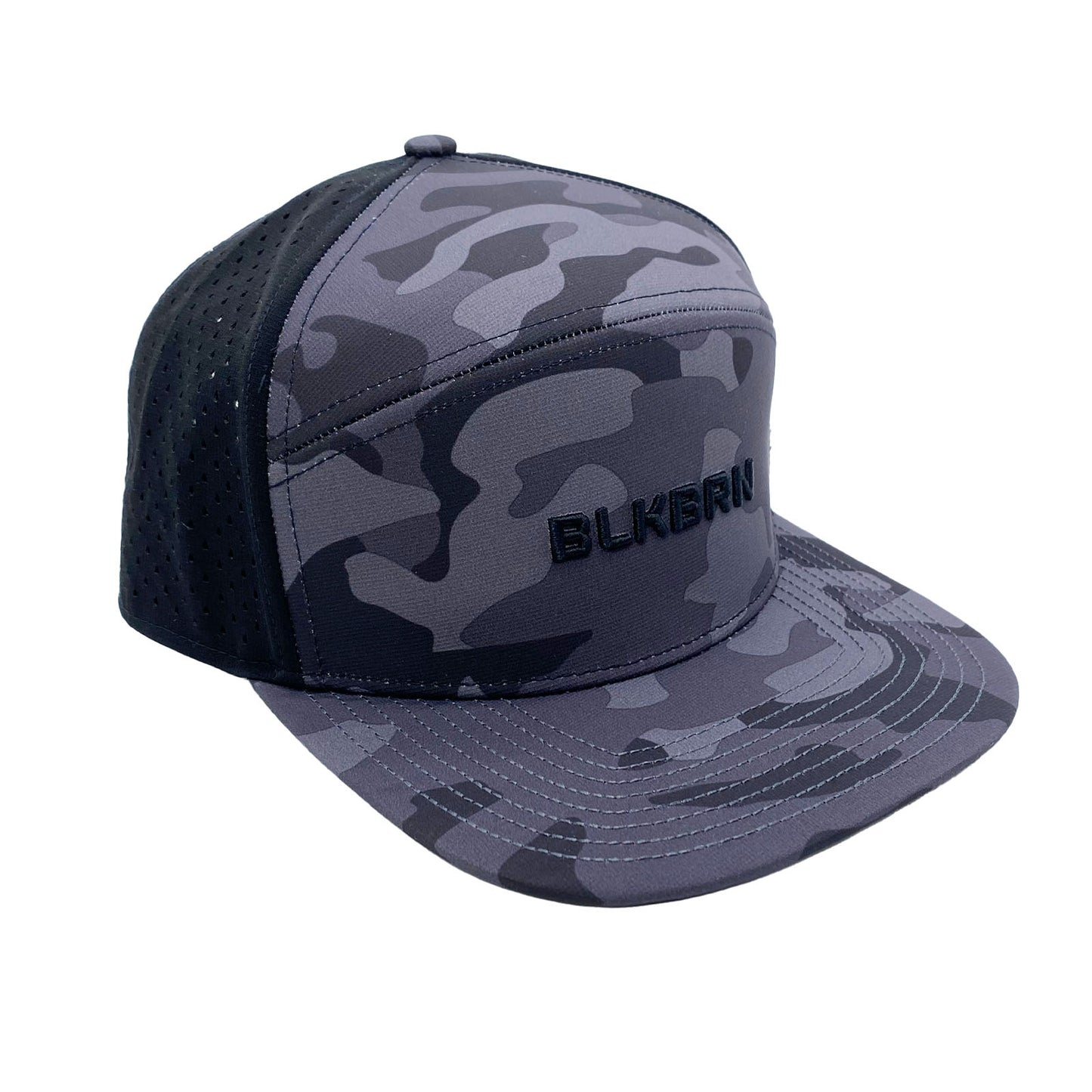 Water Repellent, 3D Flat Bill, Camo/Black