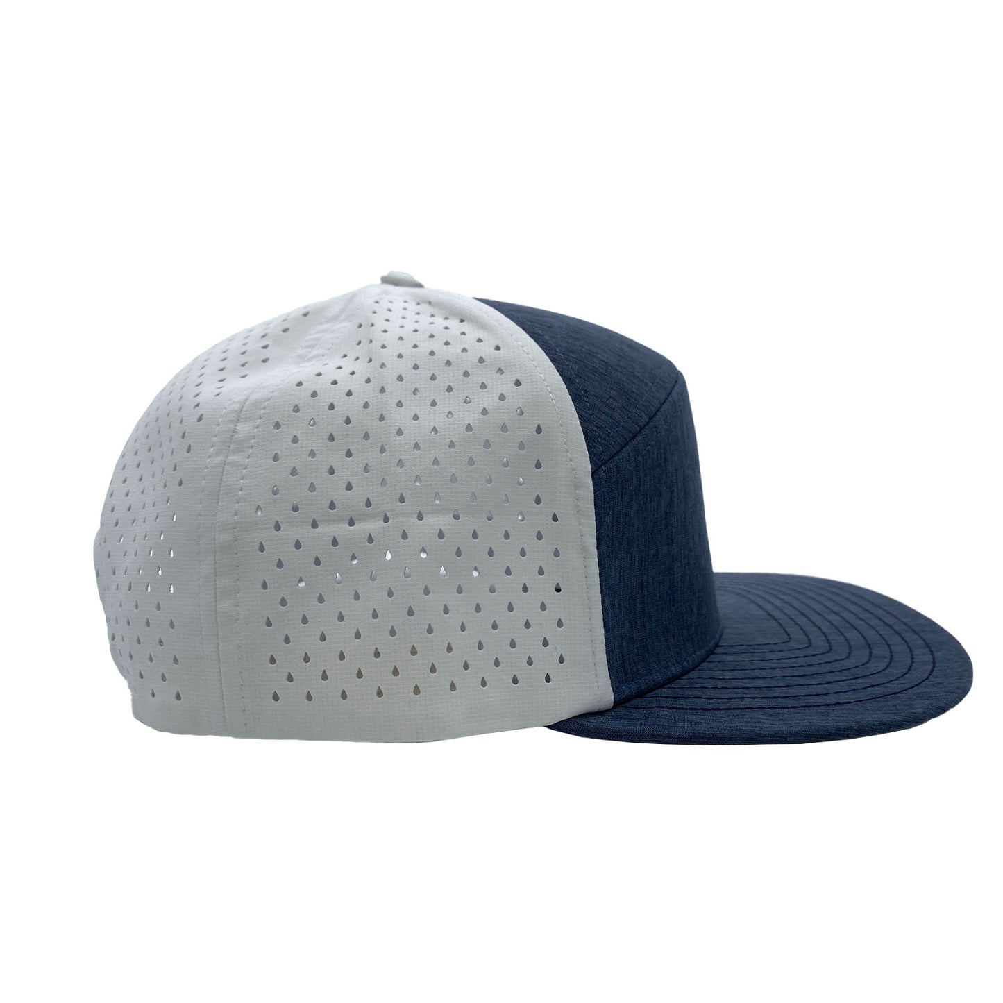 Water Repellent, Leather Patch, Heathered Blue