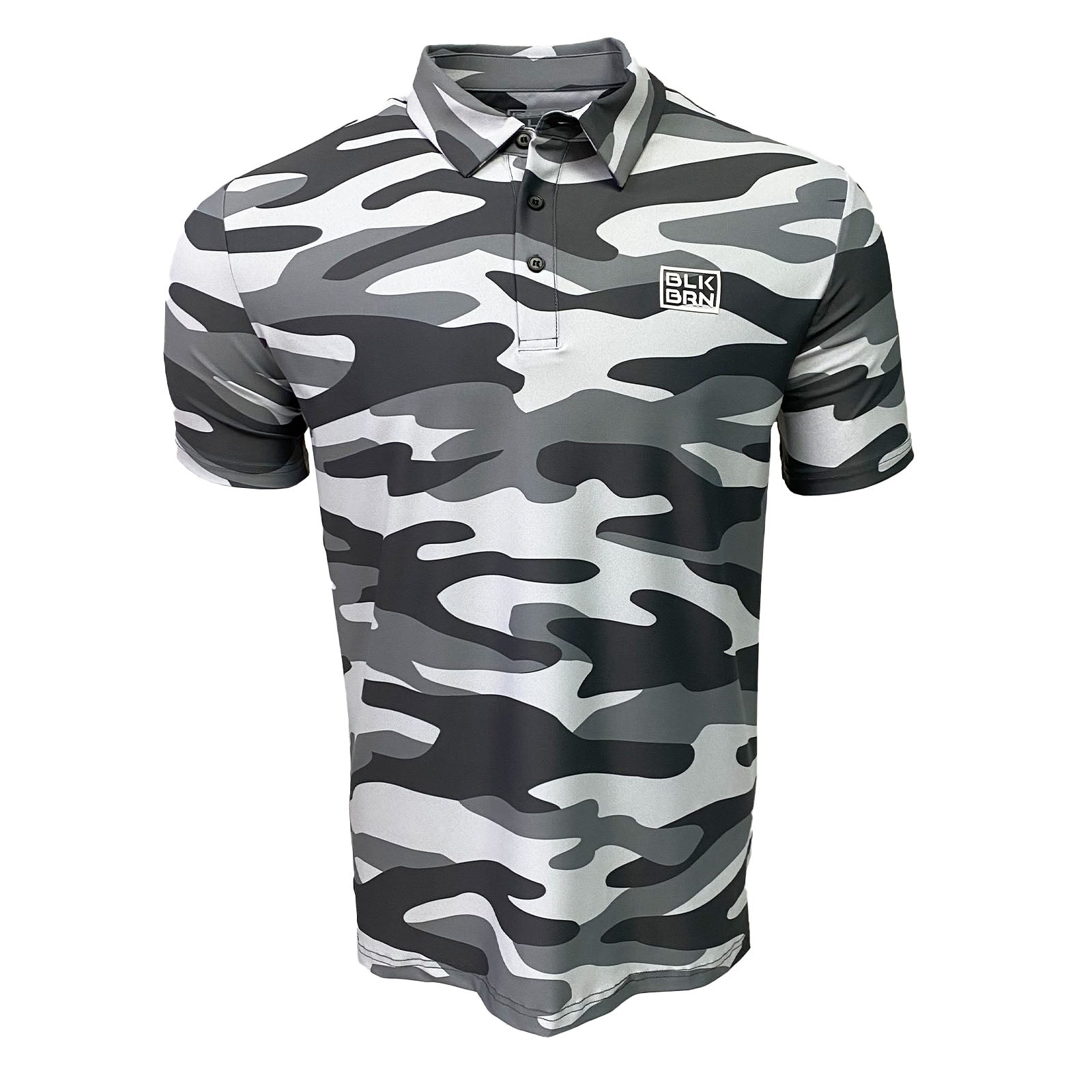 BRIEFING GOLF MS CAMO PRINT POLO（BLK／M） Camo Print Black Golf Shirt - Best Men's Golf Polo's