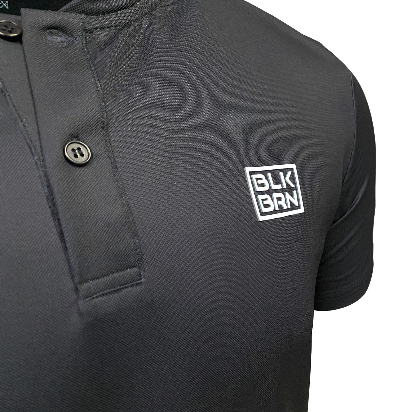 BLKBRN StretchTech, Low Collar Polo, Black